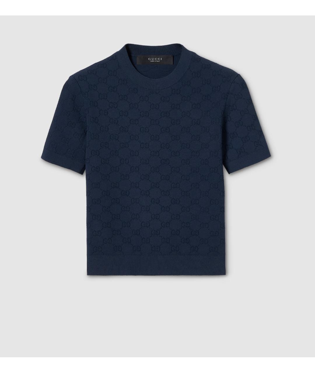 GUCCI Синий вискозный джемпер / свитер, фото 5