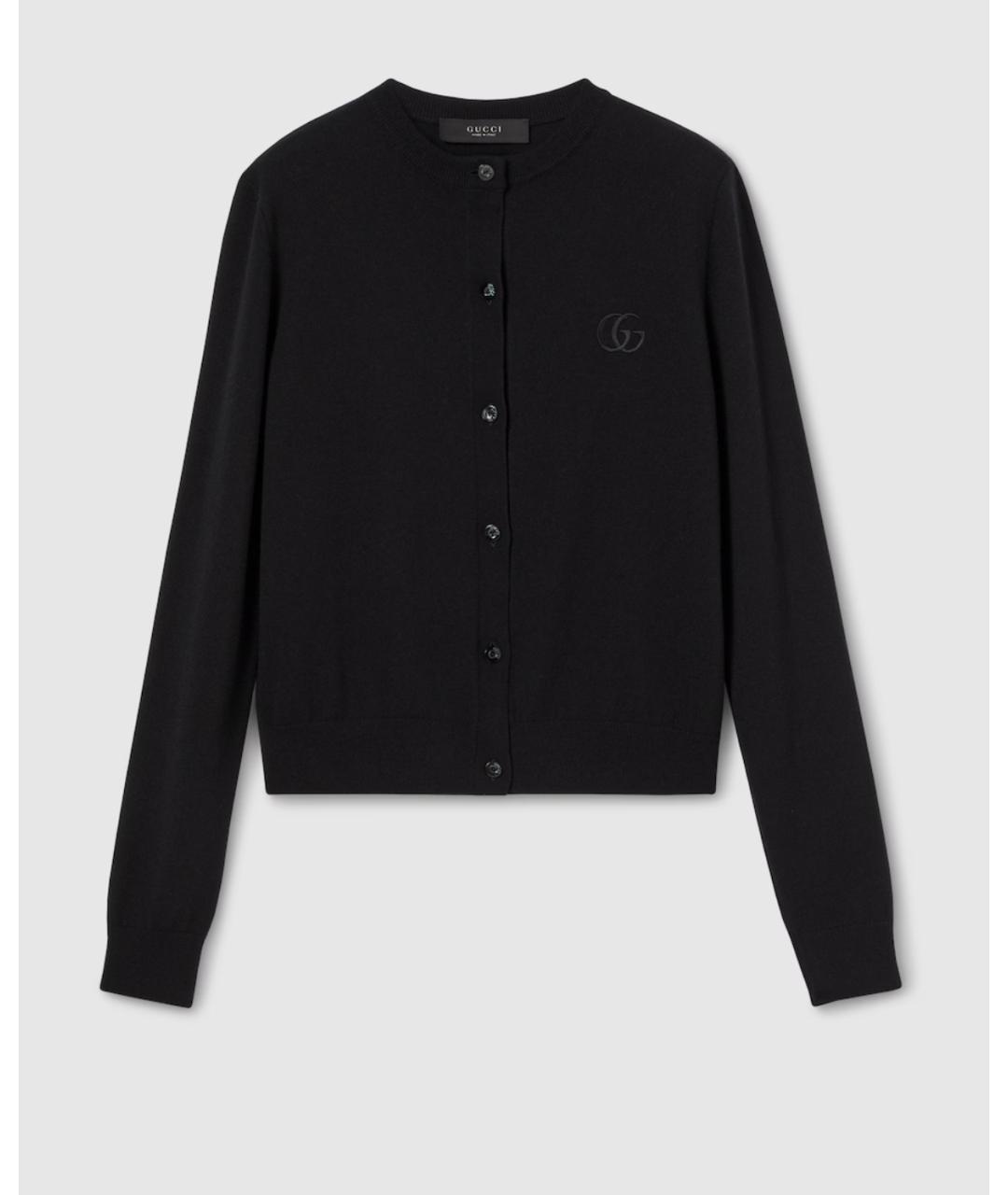 GUCCI Черный шерстяной кардиган, фото 5