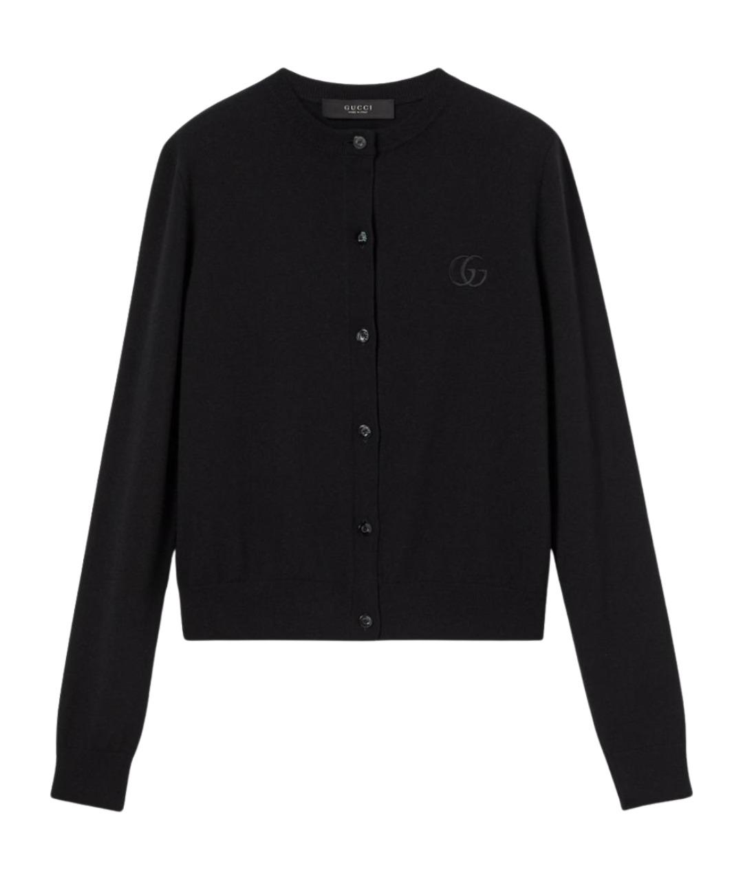 GUCCI Черный шерстяной кардиган, фото 1