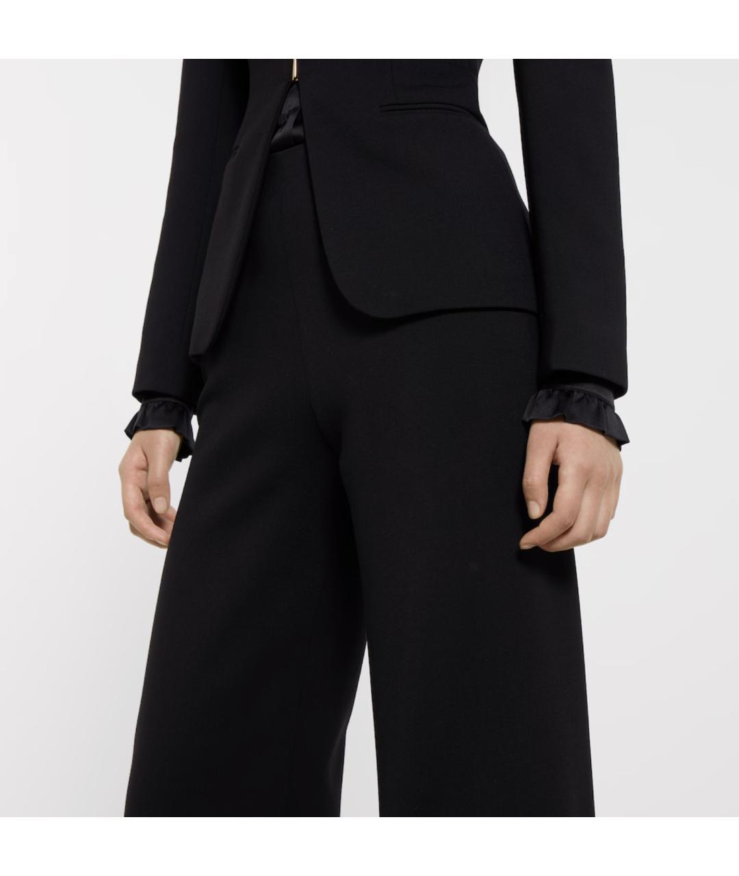 GUCCI Черные шерстяные прямые брюки, фото 3