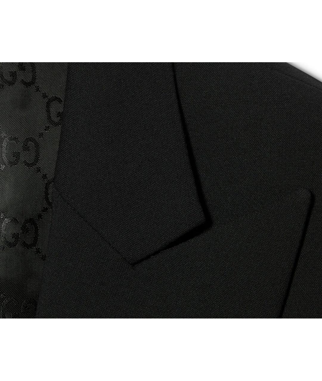 GUCCI Черный шерстяной жакет/пиджак, фото 5
