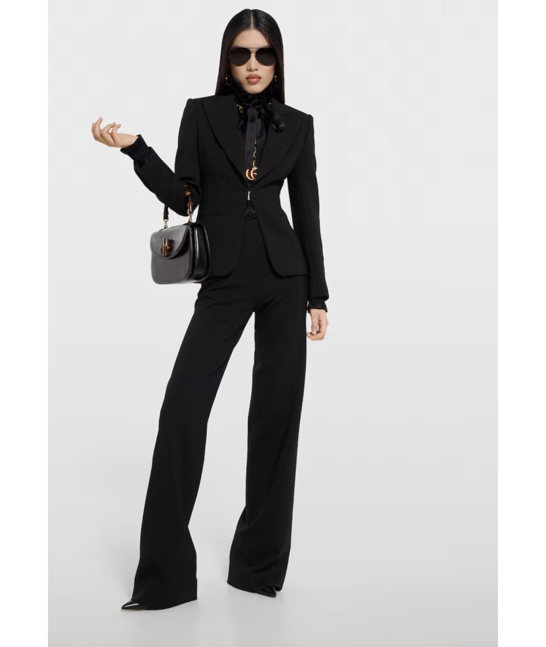 GUCCI Черный шерстяной жакет/пиджак, фото 2