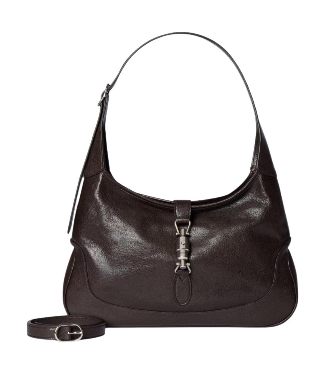 GUCCI Коричневая кожаная сумка через плечо, фото 1