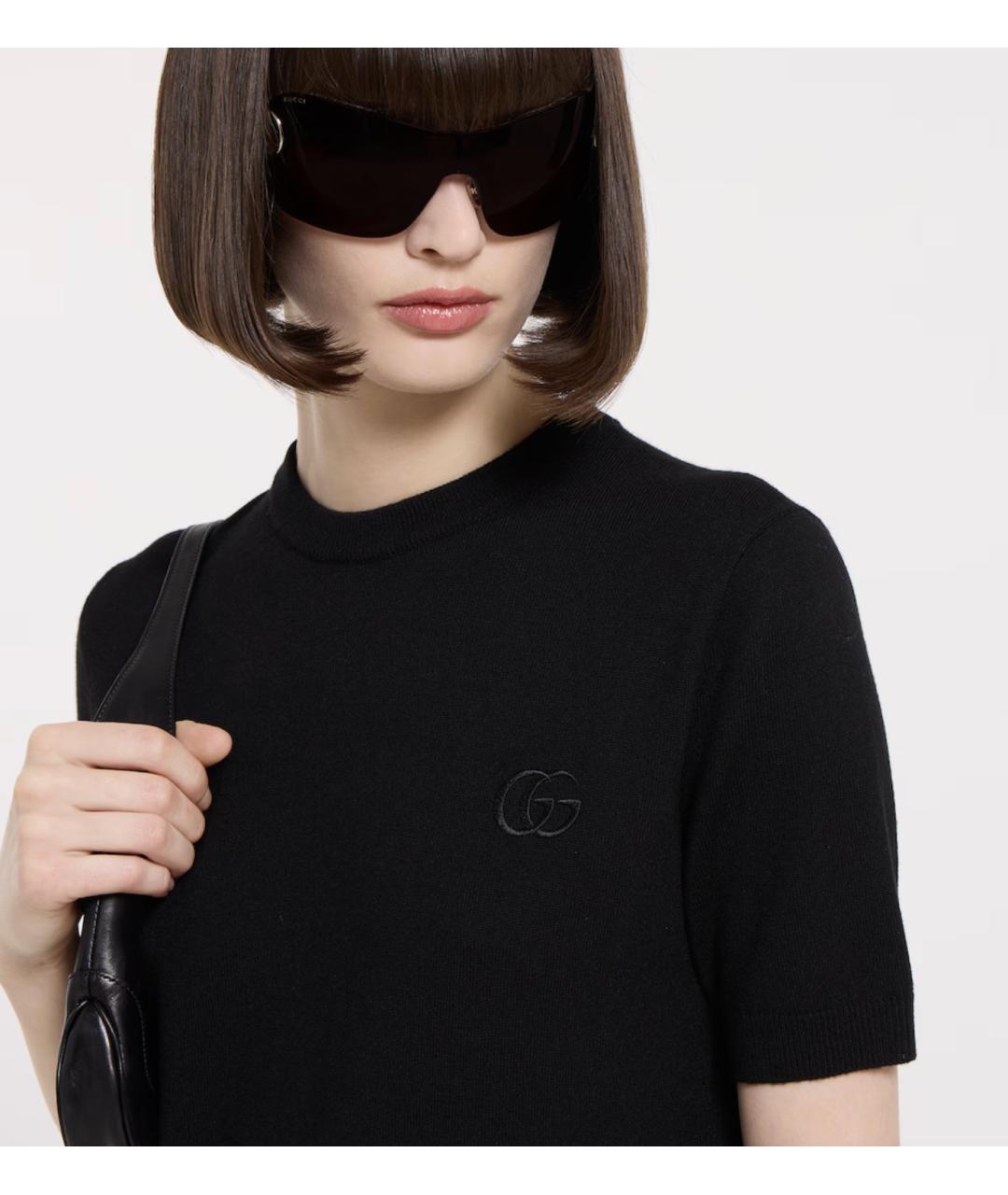 GUCCI Черный шерстяной джемпер / свитер, фото 3