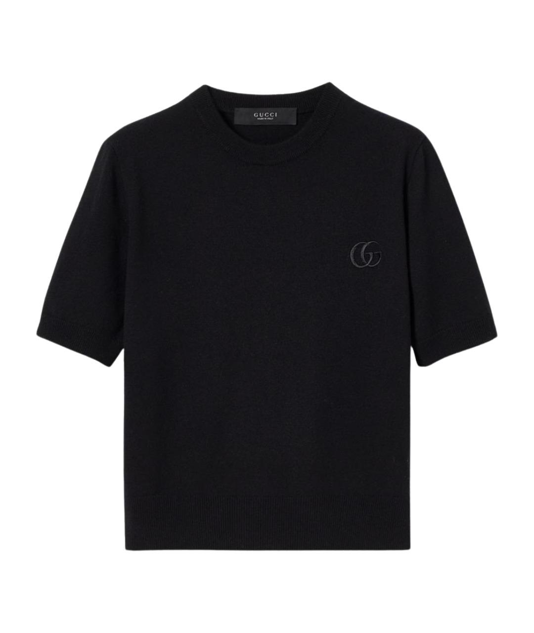 GUCCI Черный шерстяной джемпер / свитер, фото 1