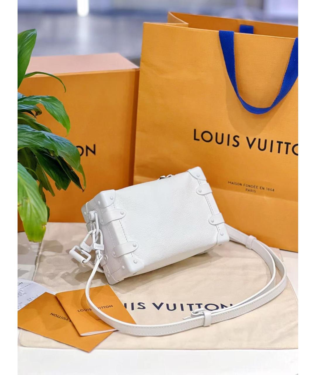 LOUIS VUITTON Белая сумка с короткими ручками, фото 4