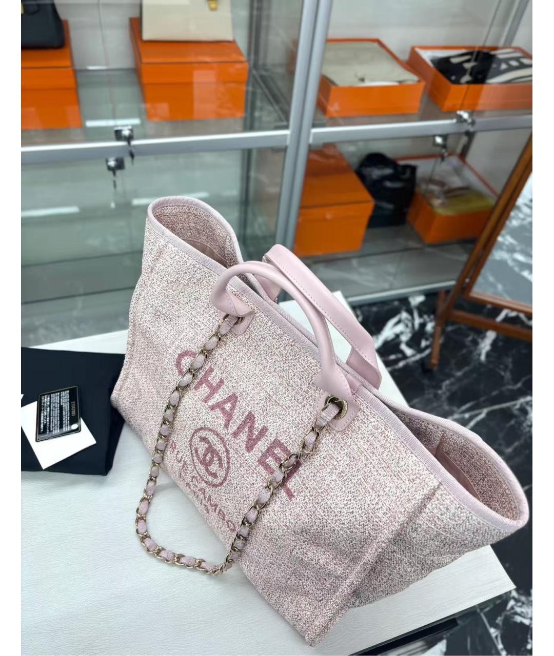 CHANEL Розовая сумка тоут, фото 6