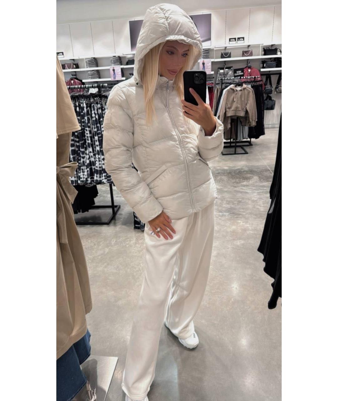 CALVIN KLEIN Бежевая полиэстеровая куртка, фото 4