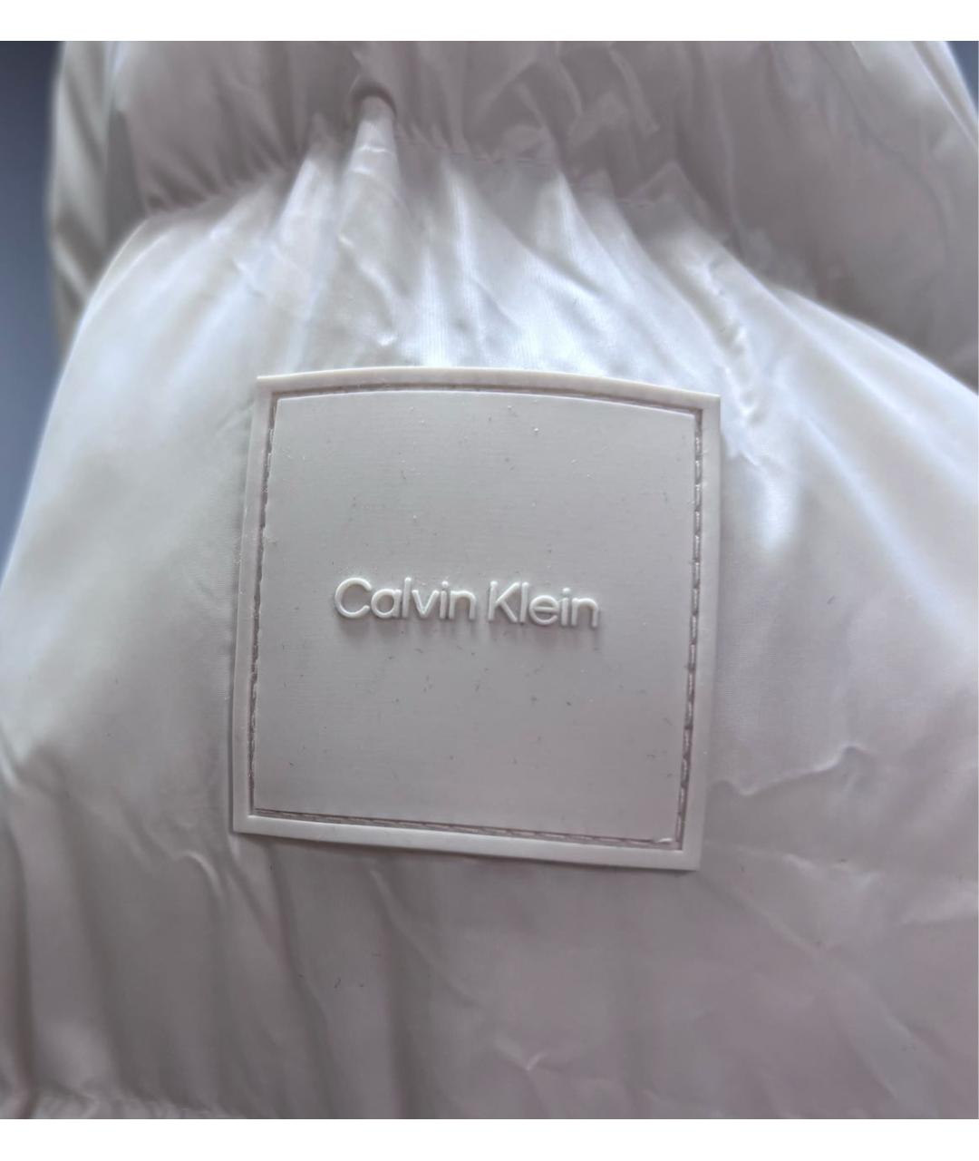 CALVIN KLEIN Бежевая полиэстеровая куртка, фото 5