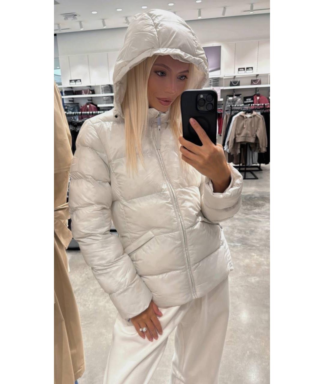 CALVIN KLEIN Бежевая полиэстеровая куртка, фото 3