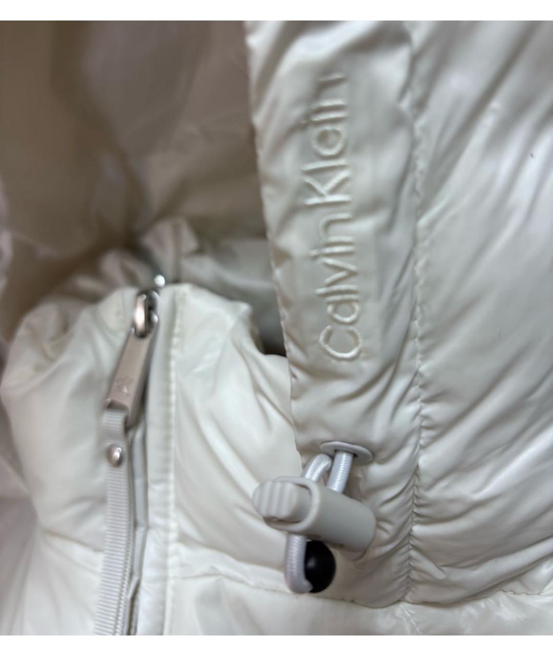 CALVIN KLEIN Бежевая полиэстеровая куртка, фото 6