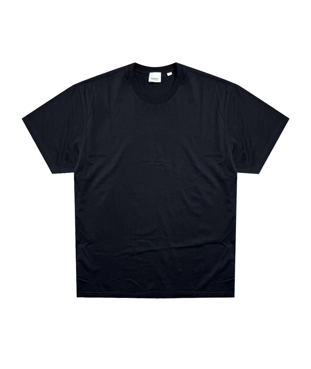 BURBERRY Черная хлопковая футболка, фото 1