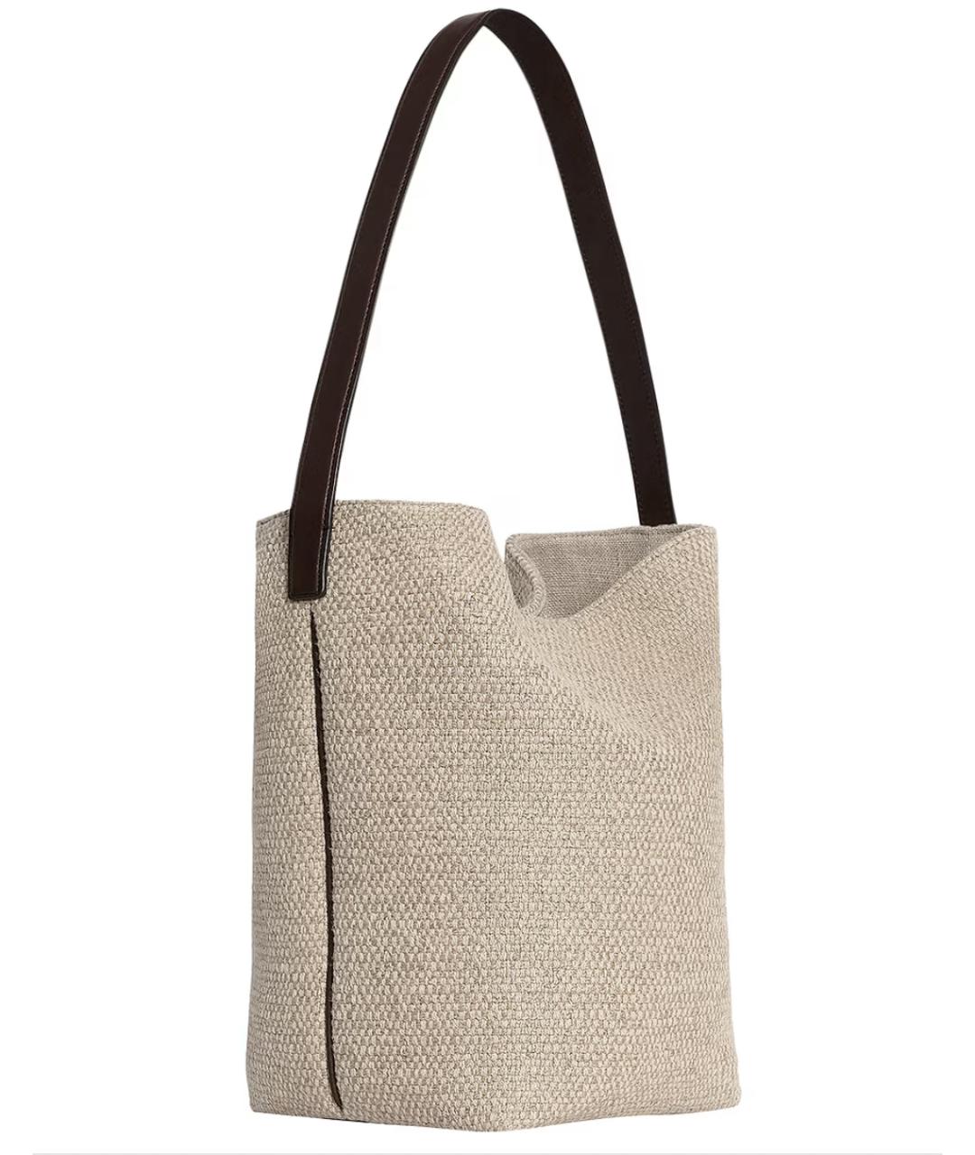 THE ROW Бежевая тканевая сумка тоут, фото 3