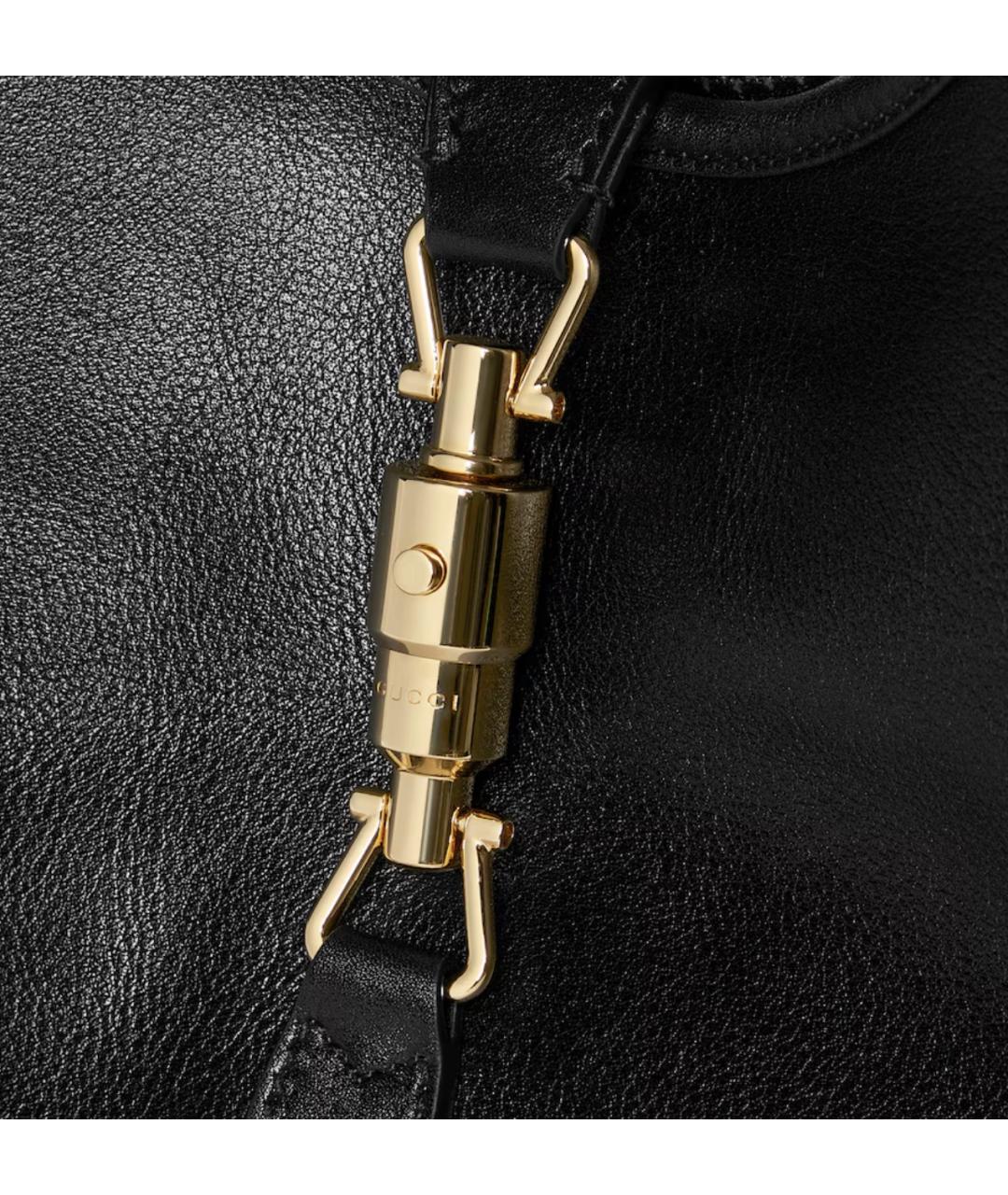 GUCCI Черная кожаная сумка тоут, фото 5