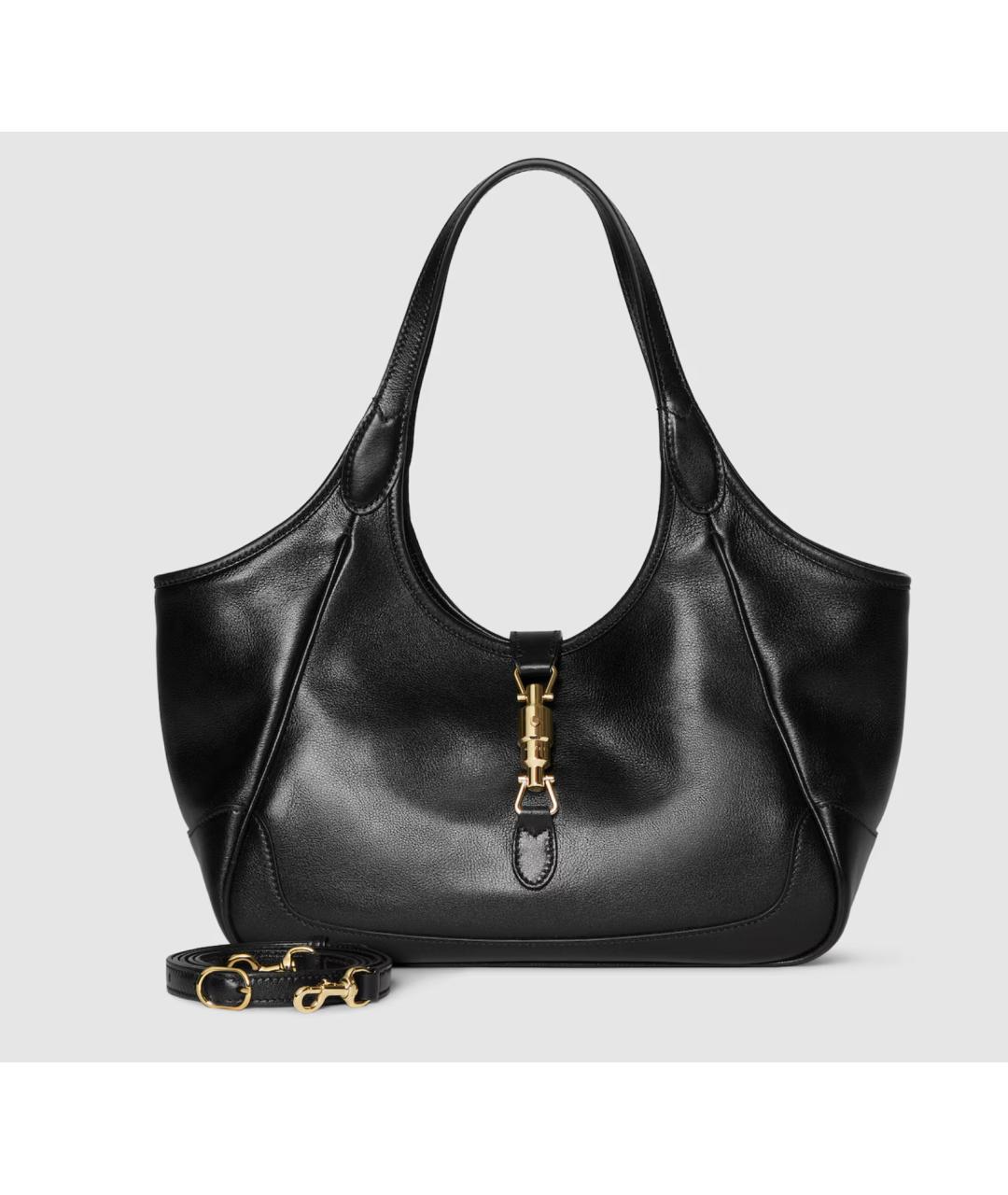 GUCCI Черная кожаная сумка тоут, фото 7