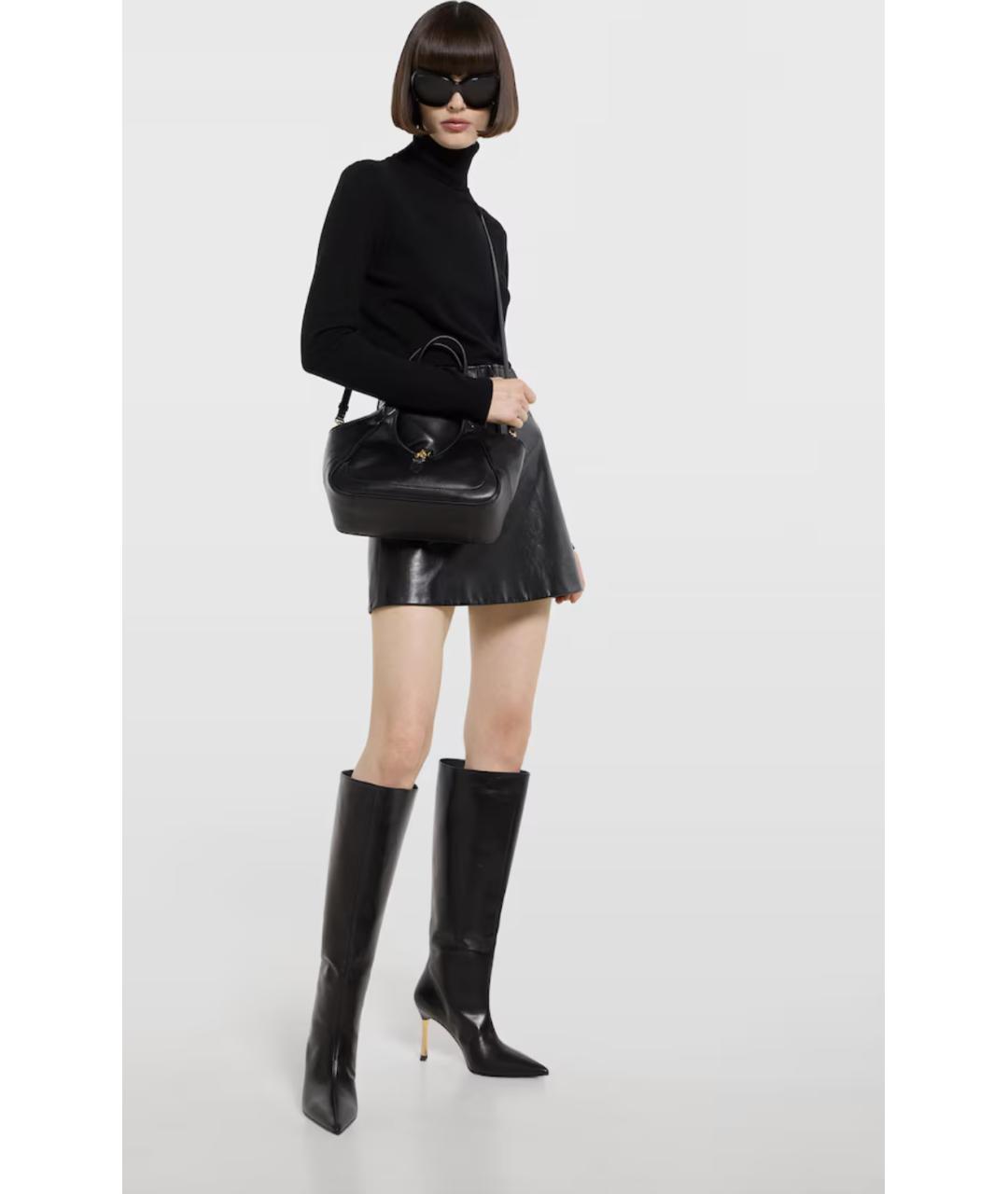 GUCCI Черная кожаная сумка тоут, фото 4