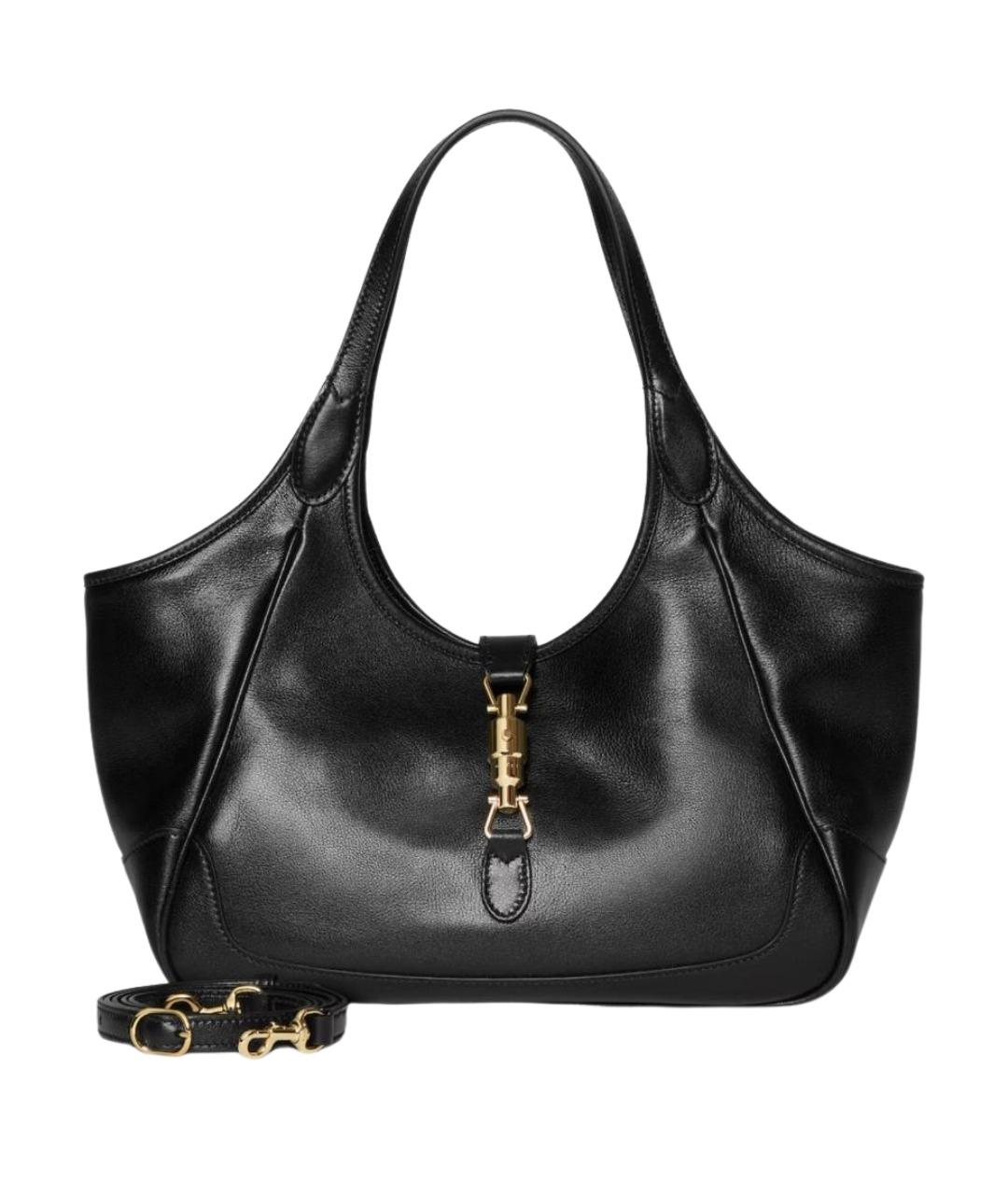 GUCCI Черная кожаная сумка тоут, фото 1