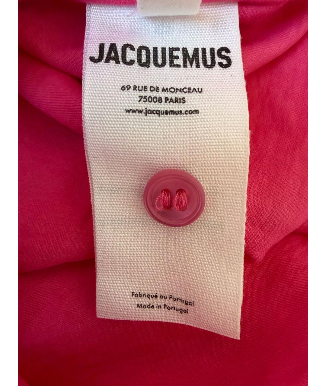 JACQUEMUS Розовое вискозное повседневное платье, фото 6