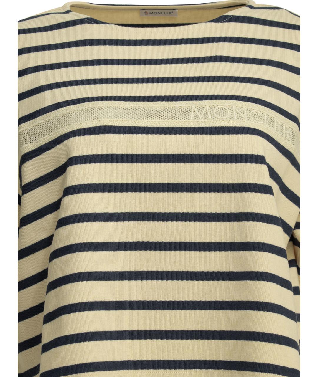 MONCLER Синяя хлопковая футболка, фото 2