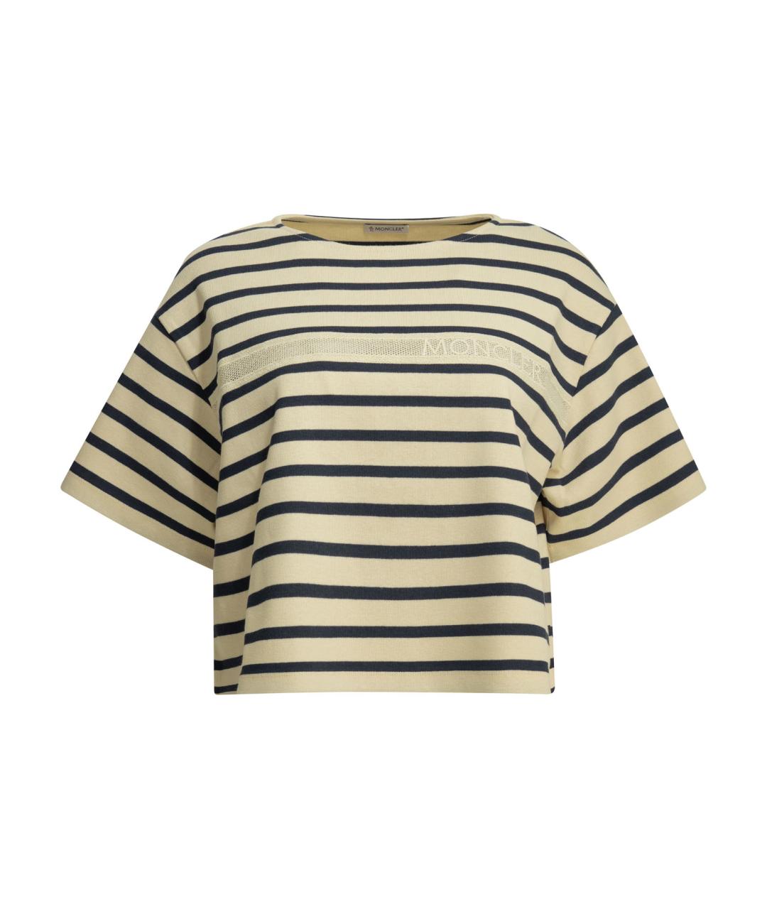 MONCLER Синяя хлопковая футболка, фото 1