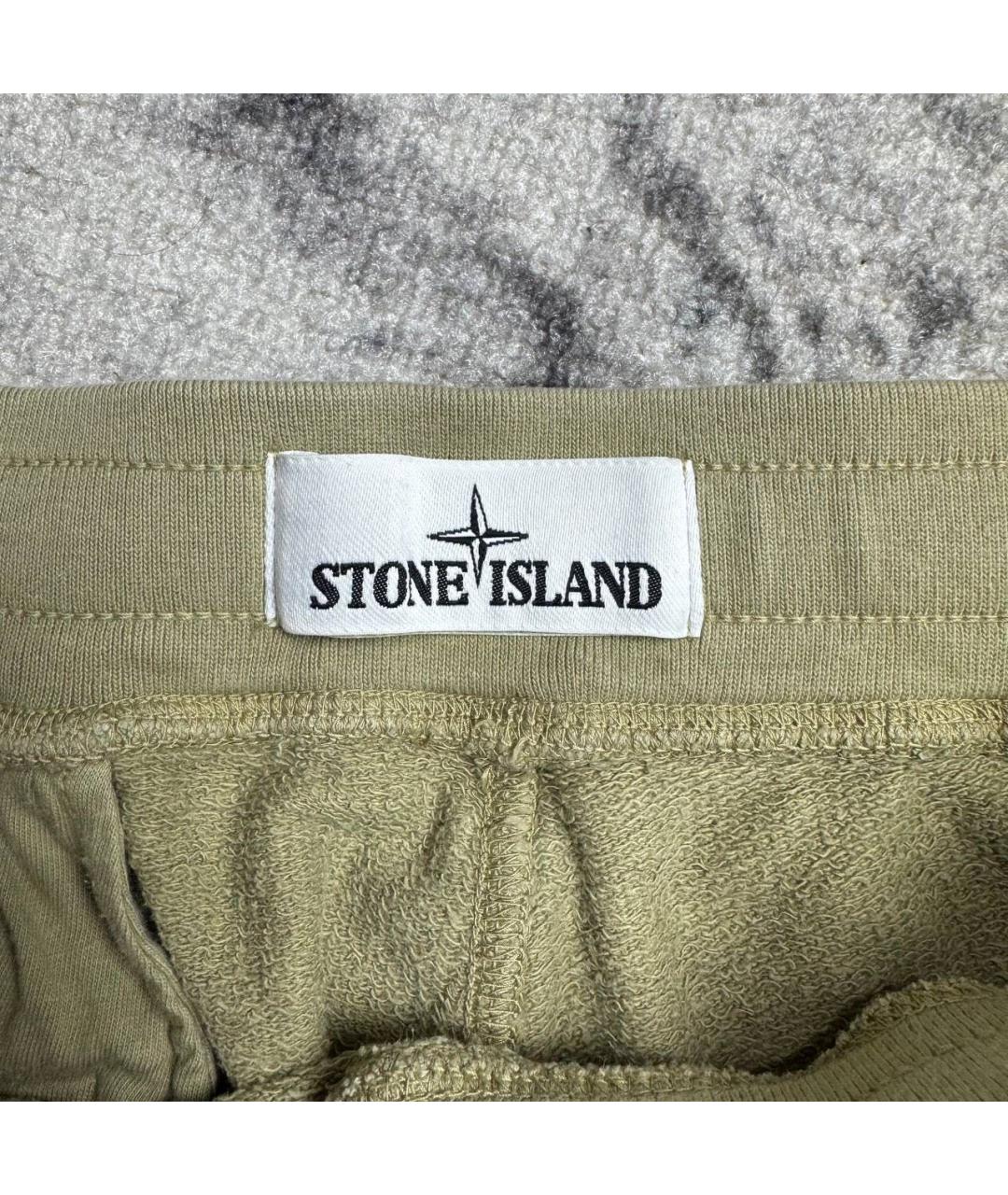 STONE ISLAND Зеленые хлопковые шорты, фото 5