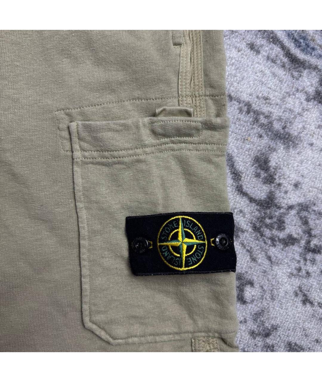 STONE ISLAND Зеленые хлопковые шорты, фото 4