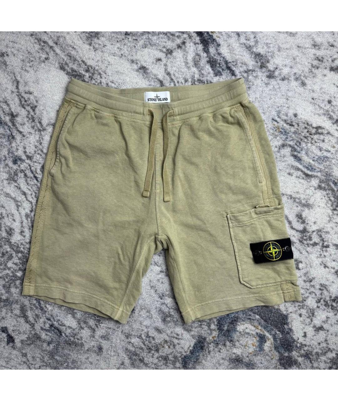 STONE ISLAND Зеленые хлопковые шорты, фото 6