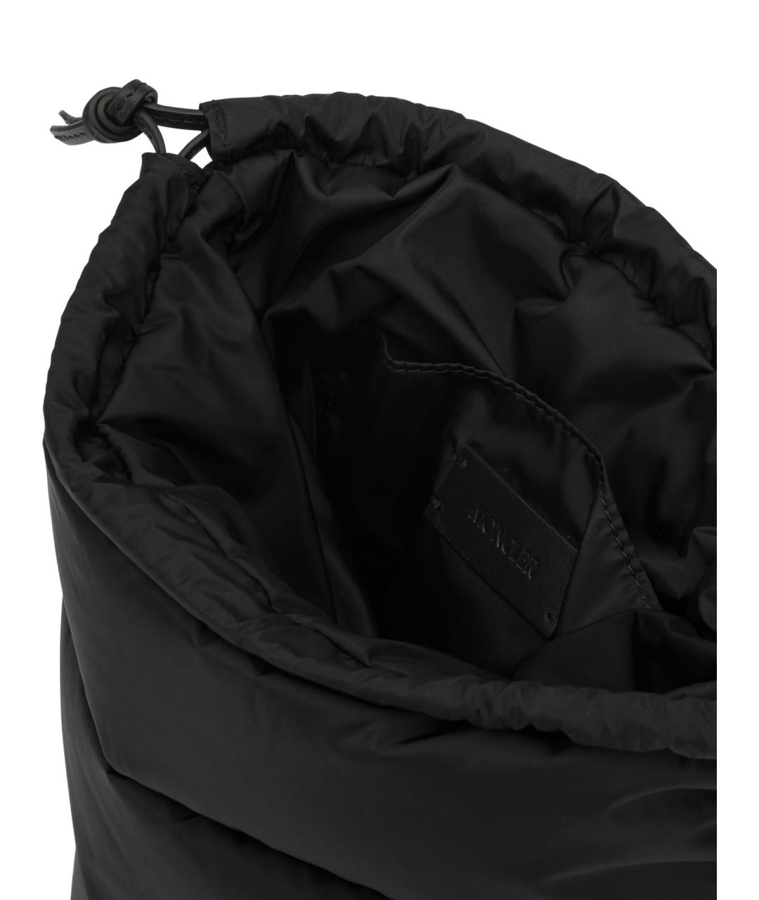 MONCLER Черная синтетическая сумка через плечо, фото 5