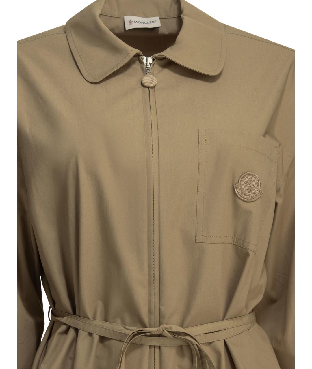 MONCLER Бежевая хлопковая рубашка, фото 3