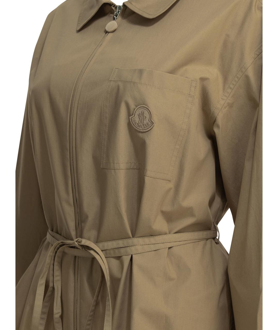 MONCLER Бежевая хлопковая рубашка, фото 4