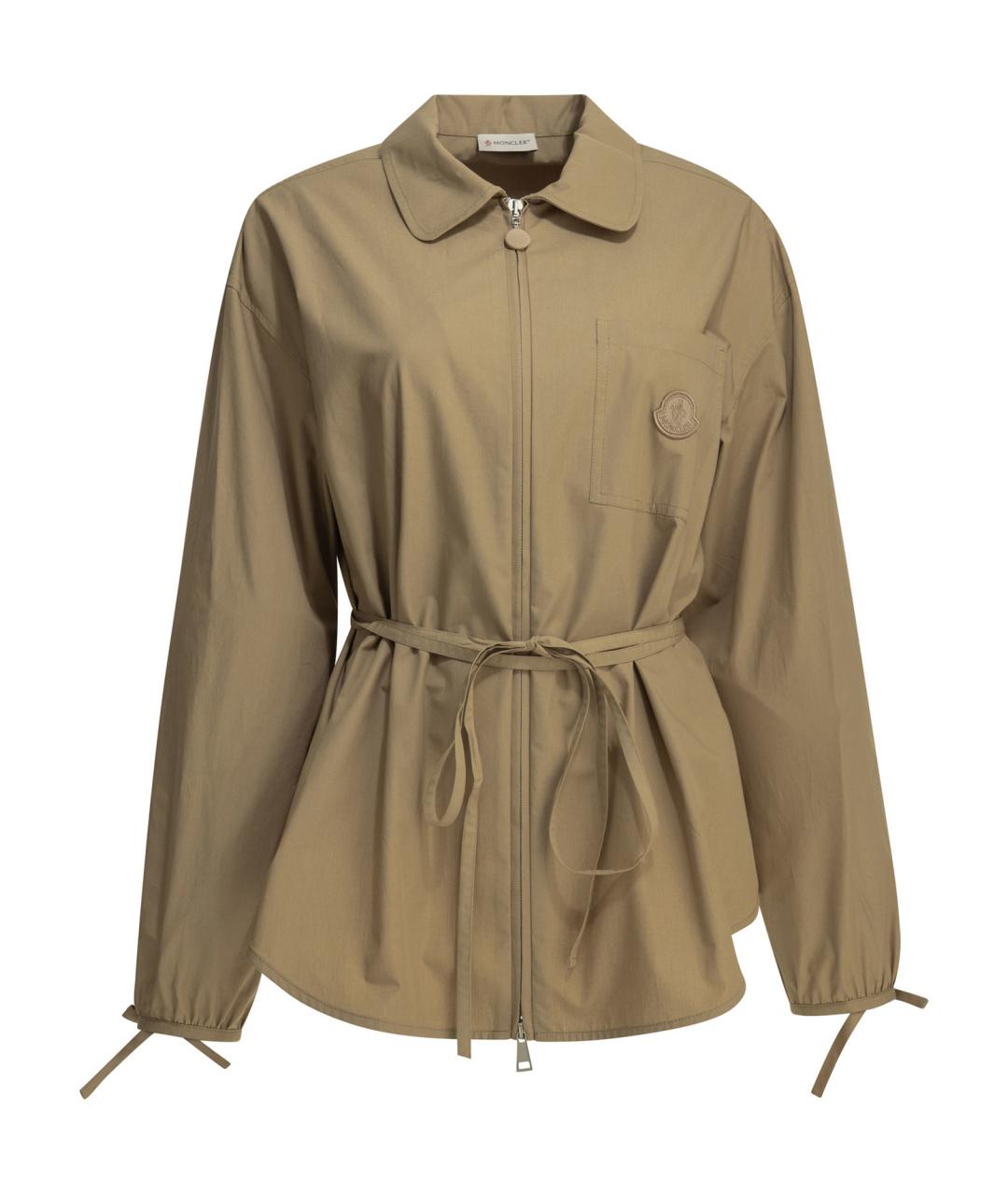 MONCLER Бежевая хлопковая рубашка, фото 1