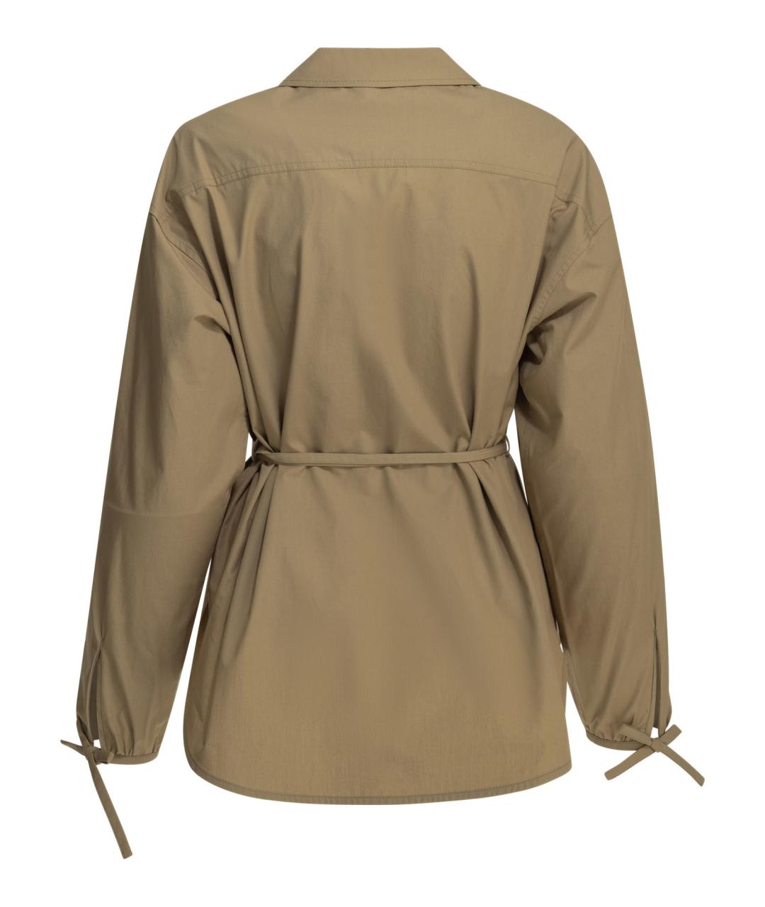 MONCLER Бежевая хлопковая рубашка, фото 2