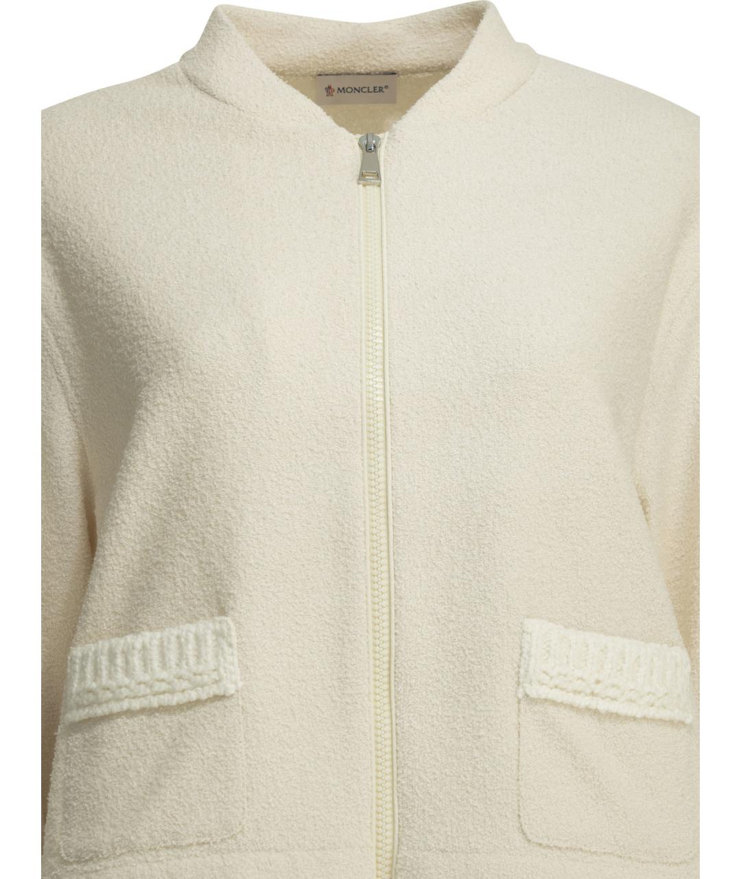 MONCLER Белая хлопковая куртка, фото 3