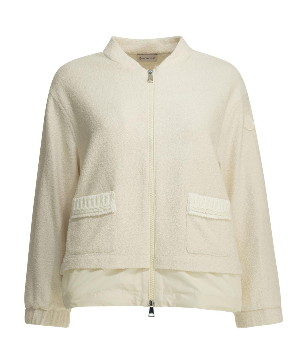 MONCLER Белая хлопковая куртка, фото 1
