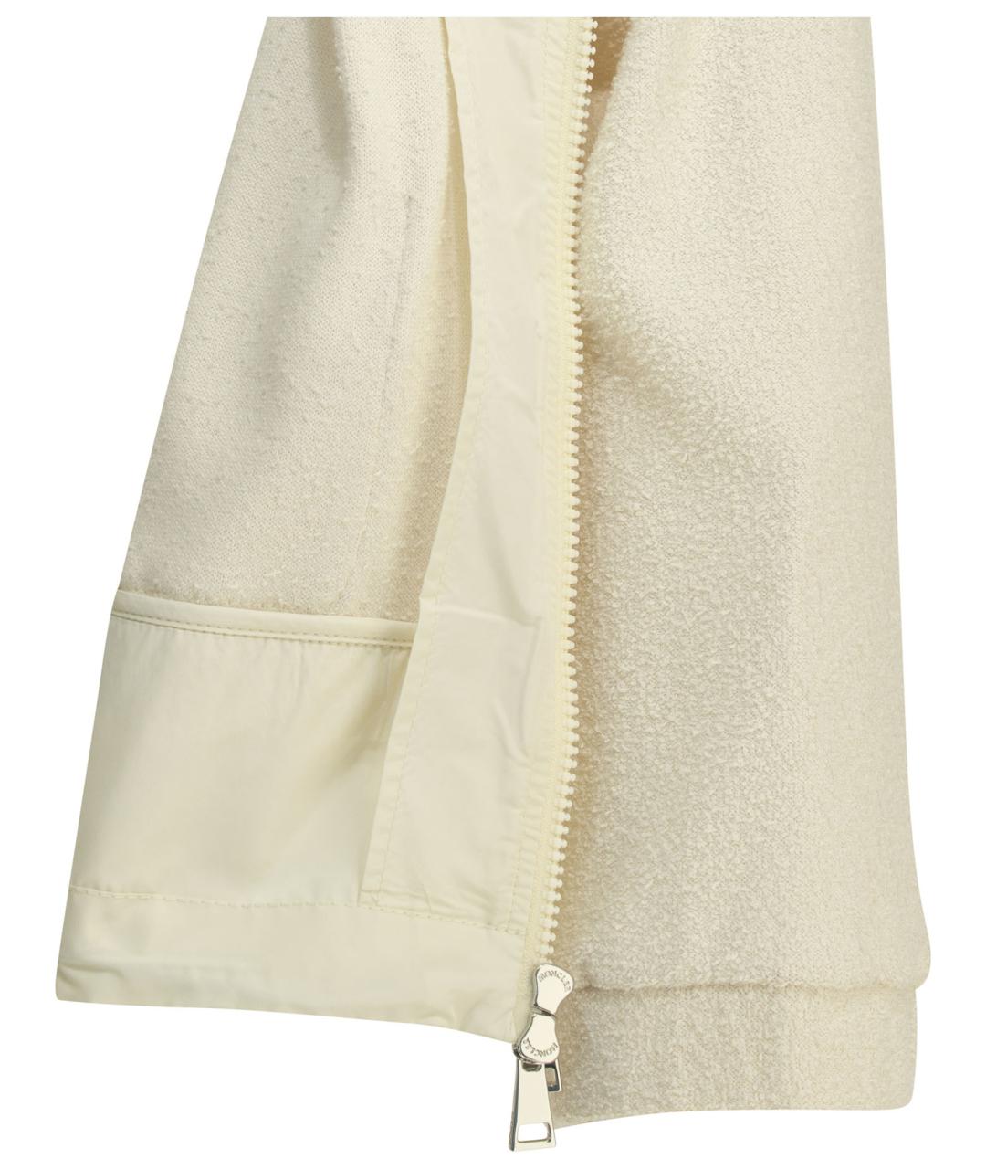 MONCLER Белая хлопковая куртка, фото 4