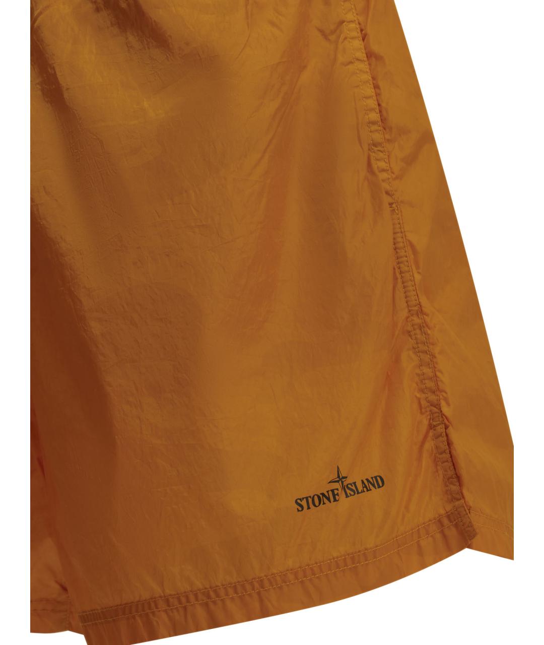 STONE ISLAND Оранжевое полиамидовые плавки, фото 4