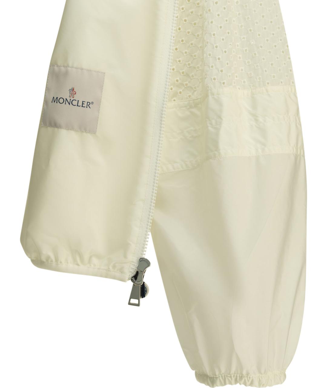 MONCLER Белая полиамидовая куртка, фото 4