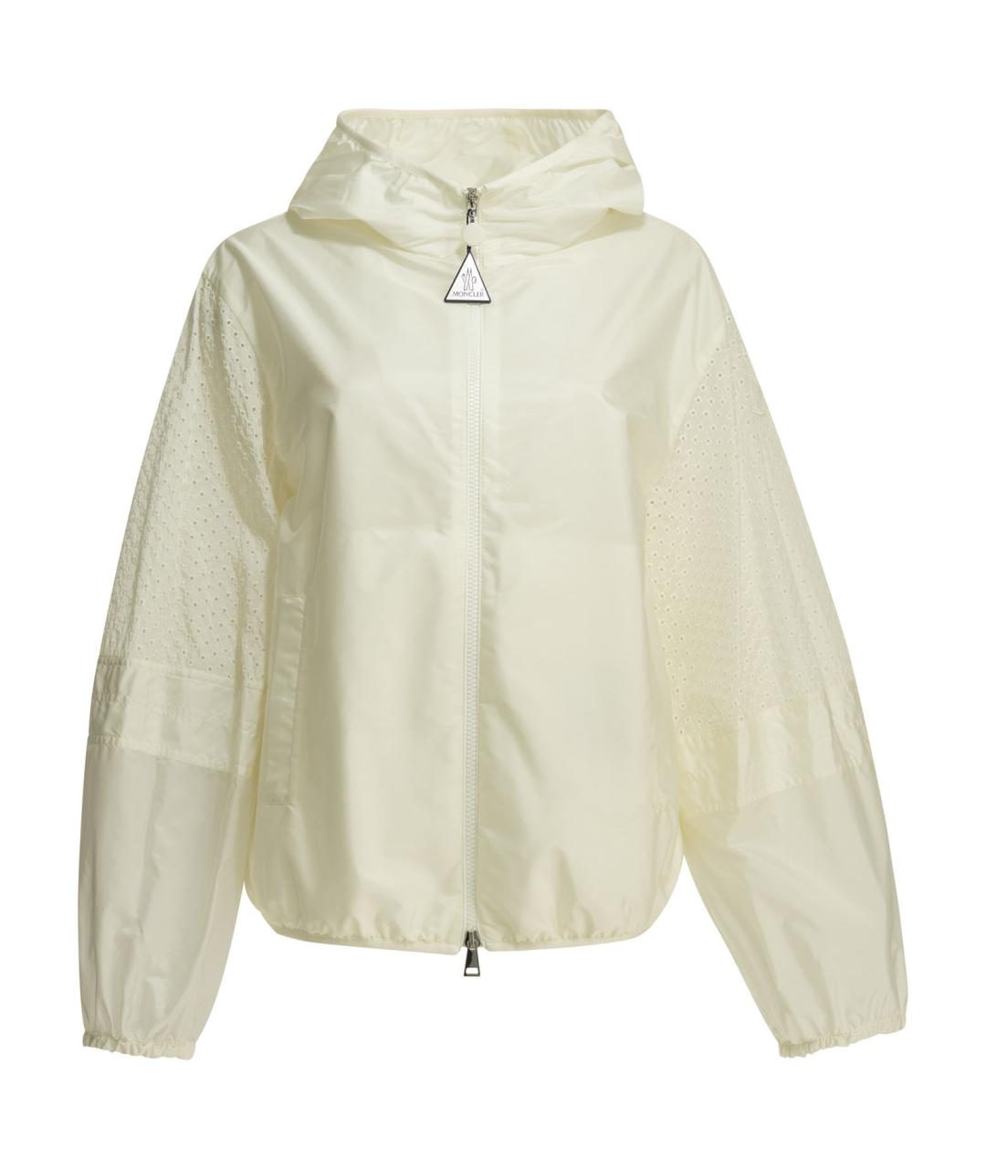 MONCLER Белая полиамидовая куртка, фото 1
