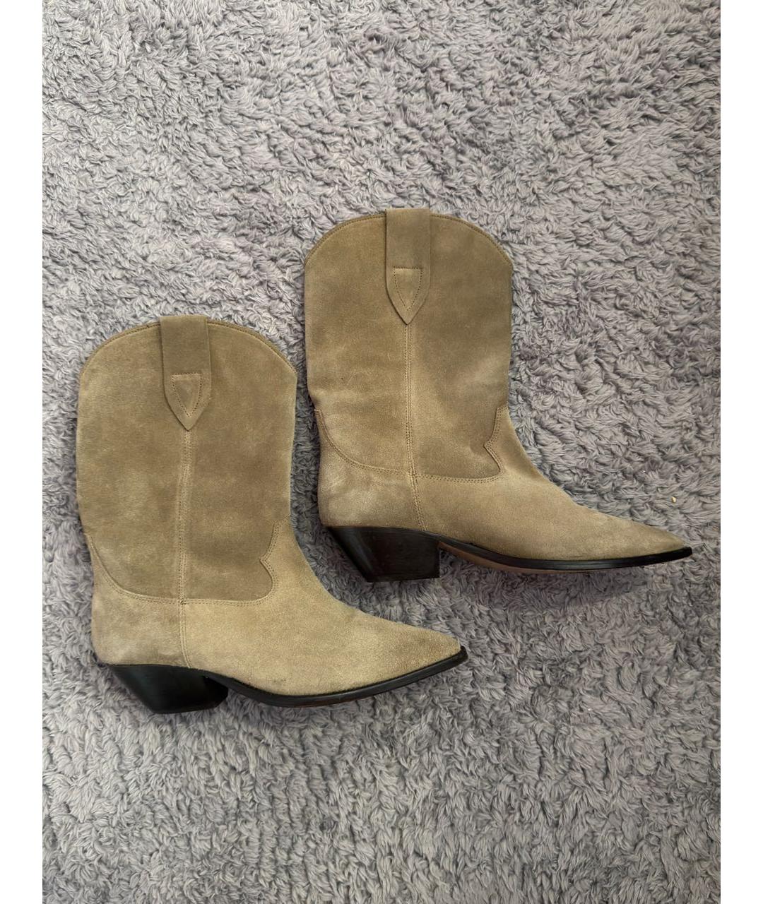 ISABEL MARANT Бежевые замшевые сапоги, фото 2