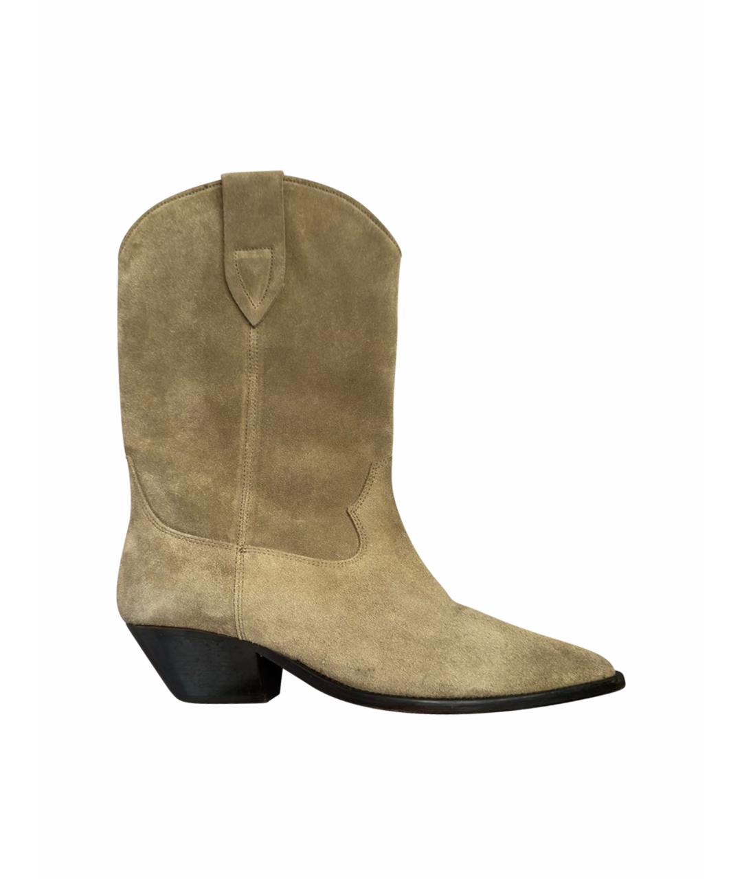 ISABEL MARANT Бежевые замшевые сапоги, фото 1