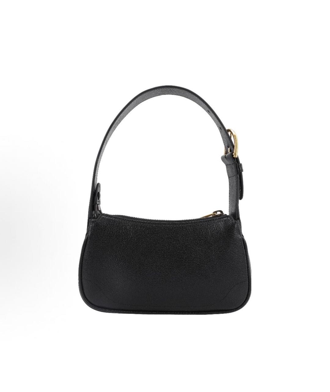 GUCCI Черная кожаная сумка с короткими ручками, фото 3