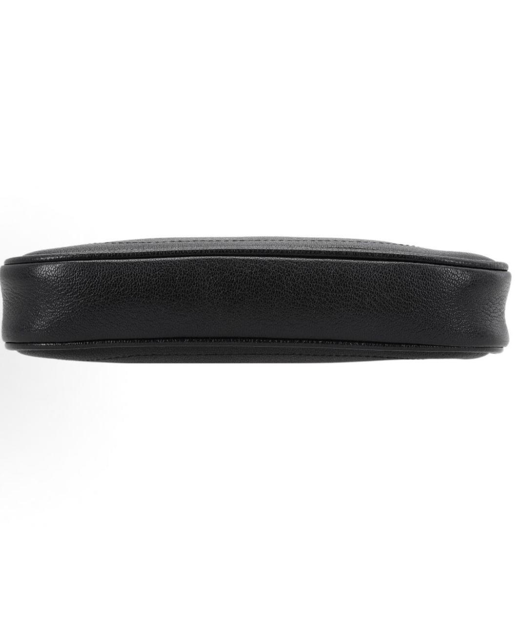 GUCCI Черная кожаная сумка с короткими ручками, фото 4