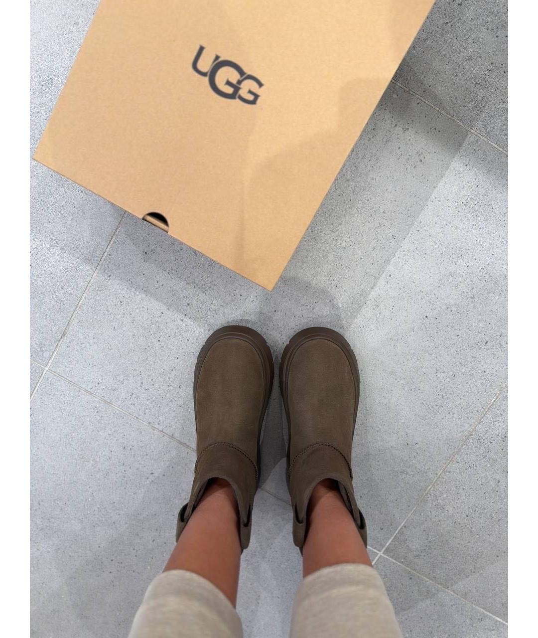 UGG AUSTRALIA Коричневые замшевые ботинки, фото 5