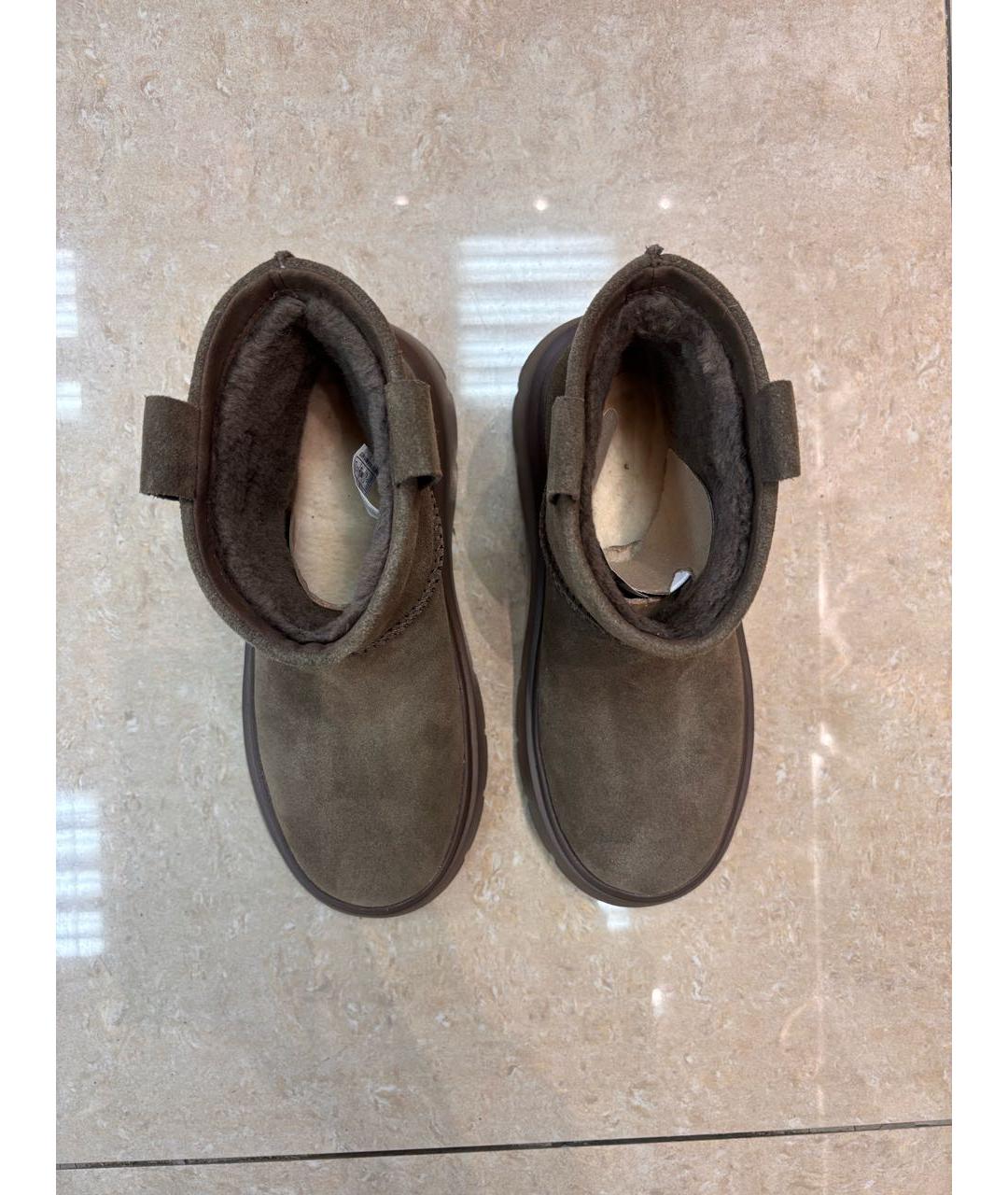UGG AUSTRALIA Коричневые замшевые ботинки, фото 3