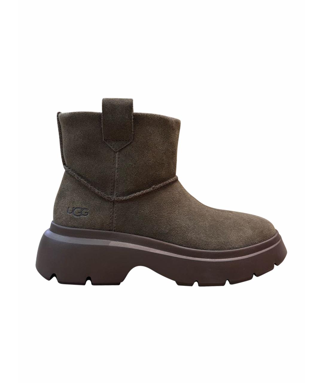 UGG AUSTRALIA Коричневые замшевые ботинки, фото 7