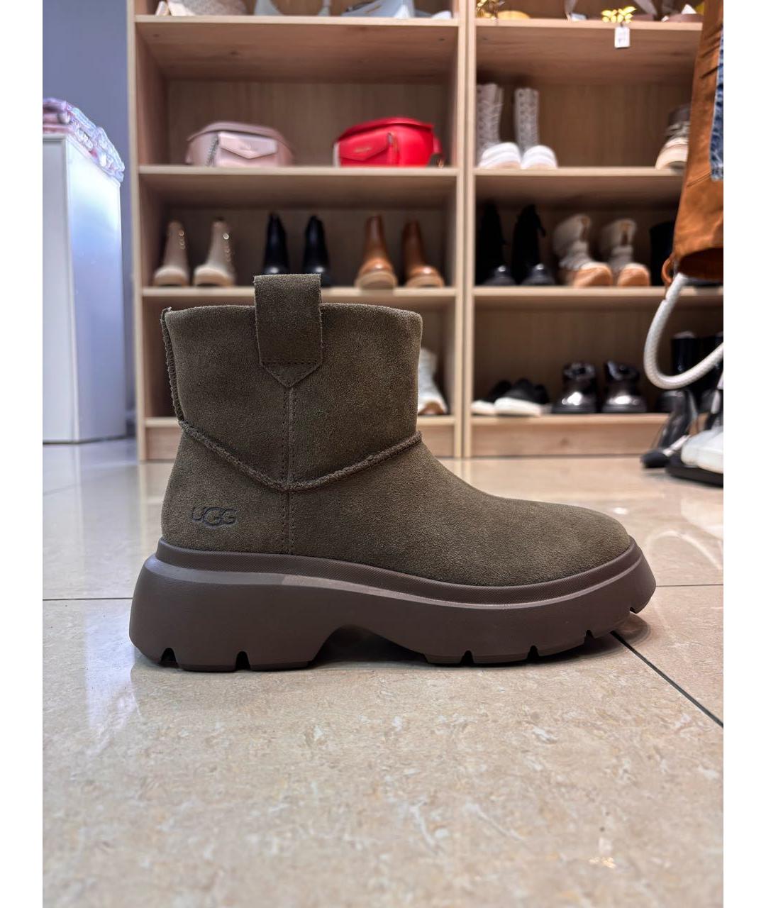 UGG AUSTRALIA Коричневые замшевые ботинки, фото 6