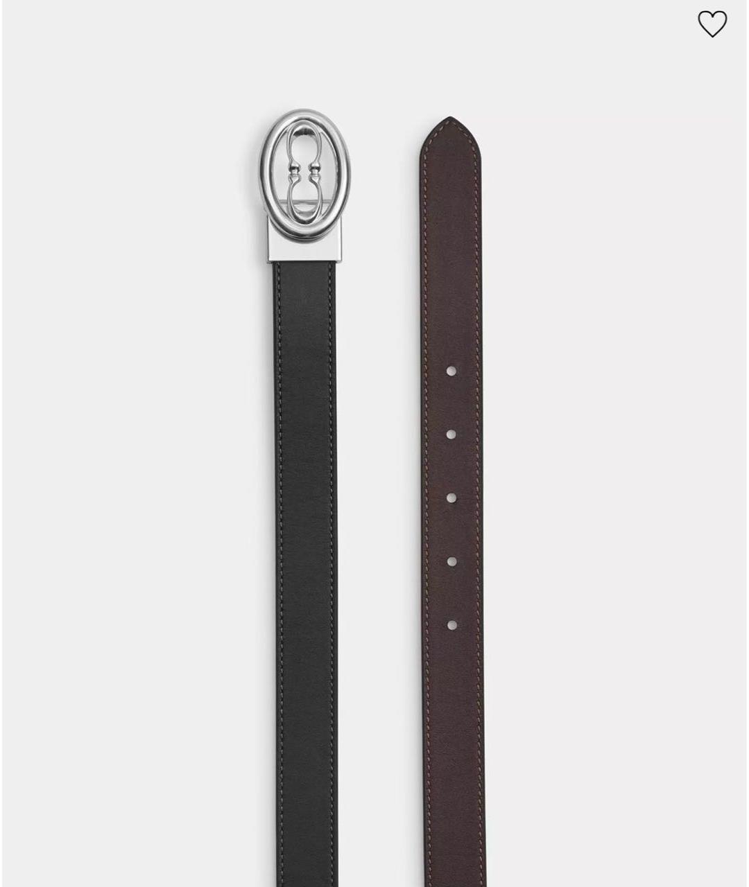 COACH Черный кожаный ремень, фото 2