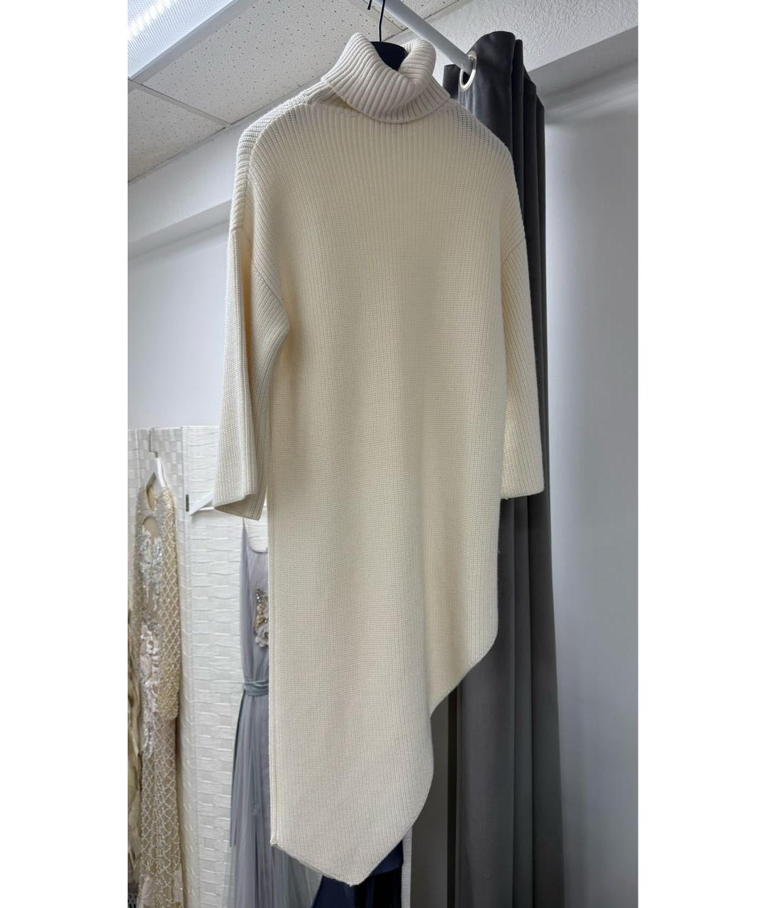 ELISABETTA FRANCHI Белое повседневное платье, фото 5