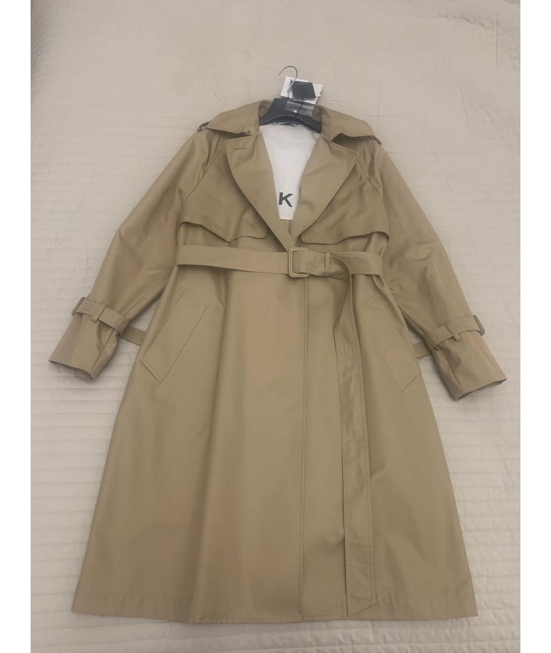 WEEKEND MAX MARA Бежевый хлопковый тренч/плащ, фото 2