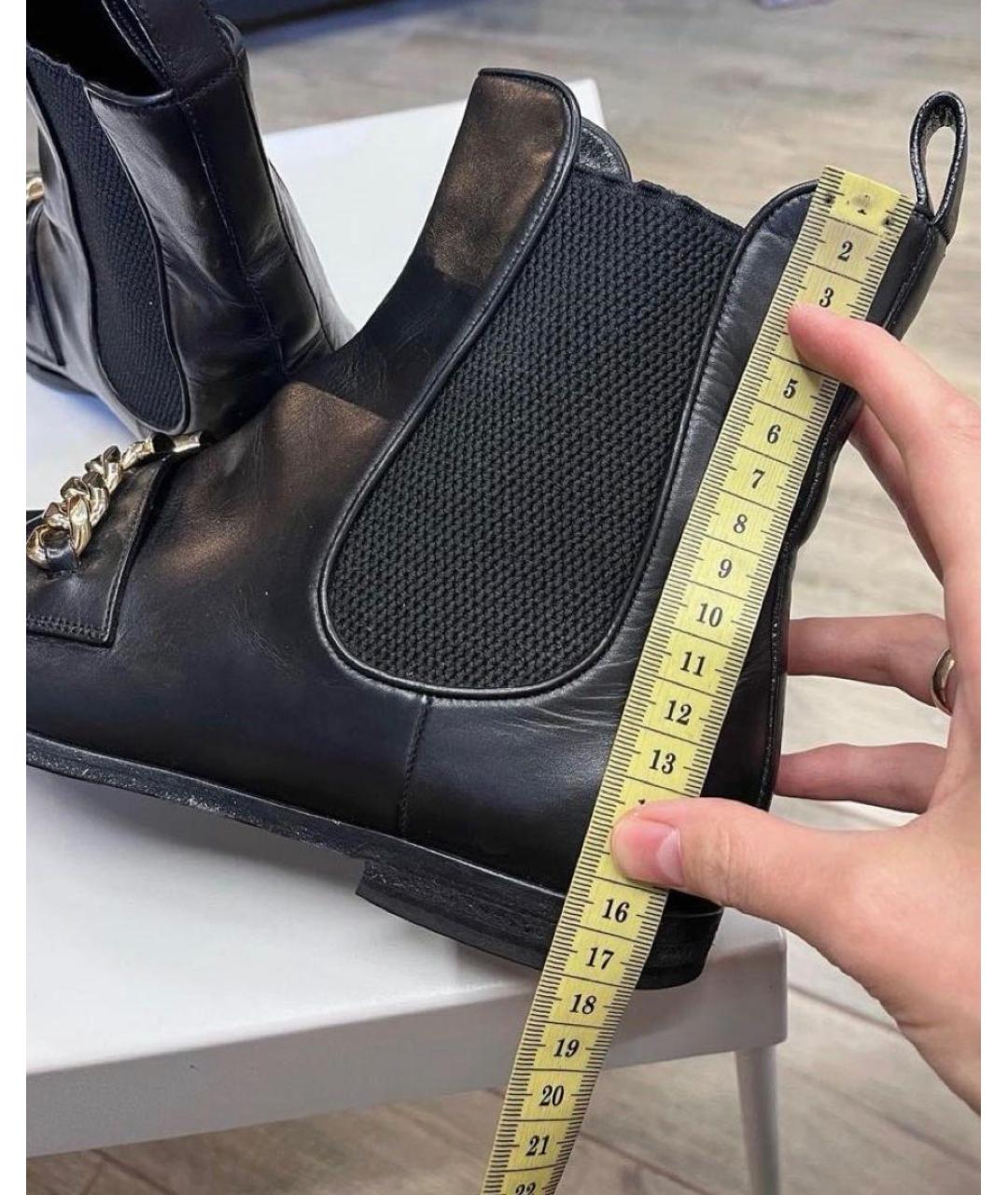 LOUIS VUITTON Черные кожаные ботинки, фото 2